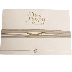 Love Poppy Tan Leather Wrap‎ Choker NWT